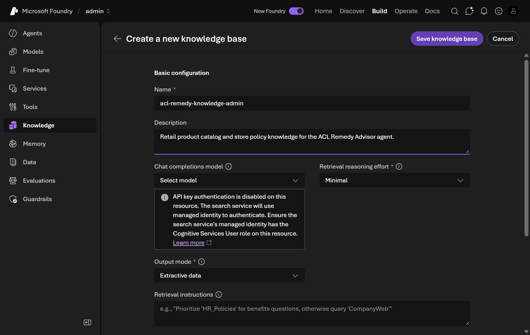 07. Ground the agent with Foundry IQ knowledge bases | Microsoft ...