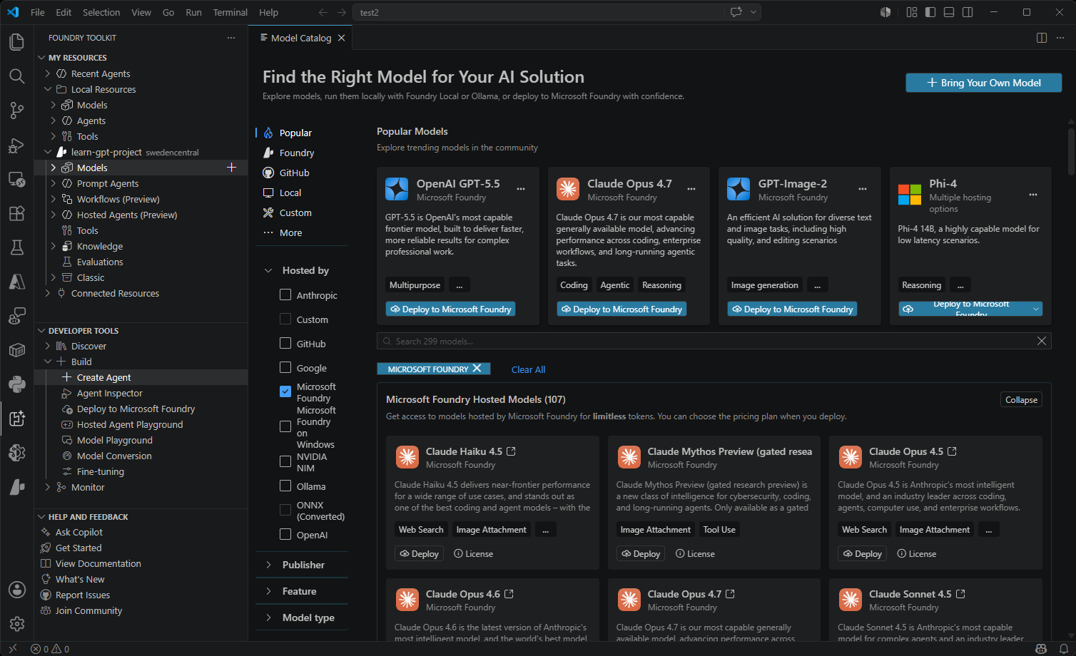 03. Foundry Toolkit for VS Code | Microsoft Foundry Agentic Workshop