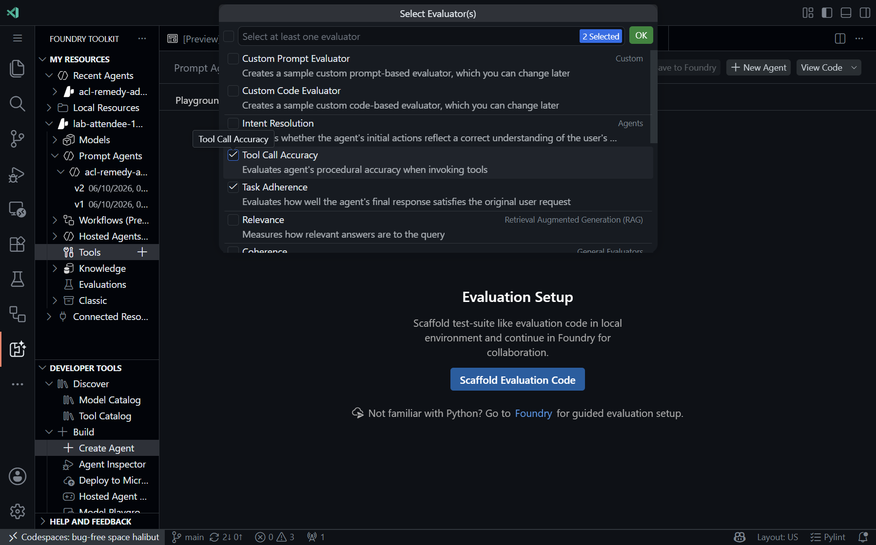 05. Agent tools and evaluations | Microsoft Foundry Agentic Workshop