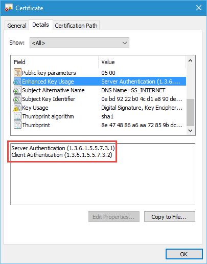 My previous certificates - now useless because the Document Encryption EKU is missing.
