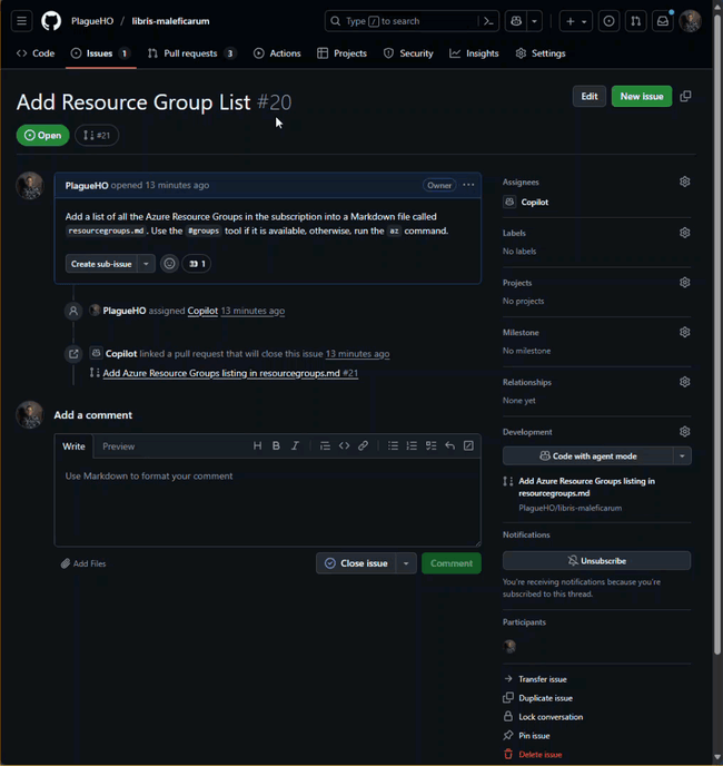 Copilot coding agent completed Azure Resource Groups task Copilot coding agent completed Azure Resource Groups task