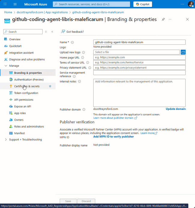 Create GitHub Federated Credential for Coding Agent Create GitHub Federated Credential for Coding Agent