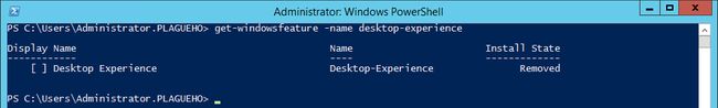Desktop Experience Feature-on-demand removed