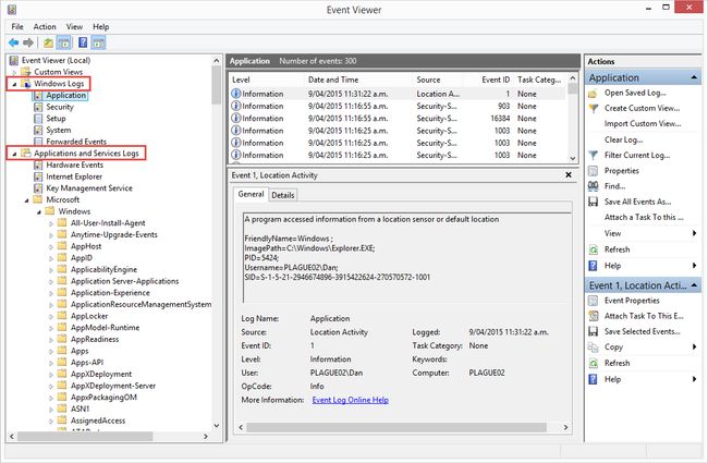 Event Viewer Logs