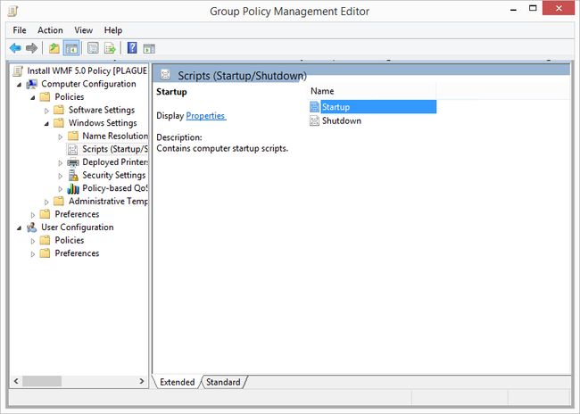 The Startup Script of a Computer GPO.